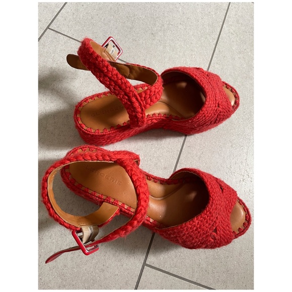 ROBERT CLERGERIE Alda Raffia Platform Sandal - Picture 3 of 4